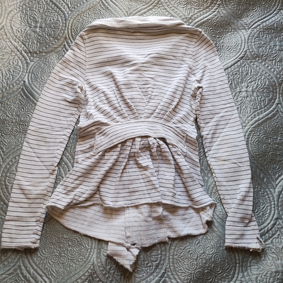 Free People We The Free Ebb & Flow Striped Zipped Cardigan Size Small - Picture 2 of 5